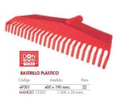 Rastrillo Plástico 22 Púas
