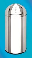 Papelera Cilíndrica Oslo Inox tapa Push