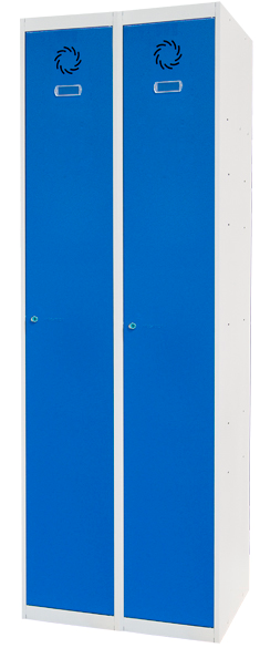 MODULO 2 TAQUILLAS ECOV-30/2 PUERTA AZUL RAL 5010