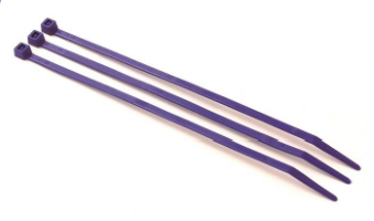 Bridas detectables metales 390x4.6mm azul