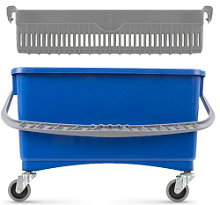 CUBO CRISTALERO 20 L C/ESCURRIDOR Y RUEDAS