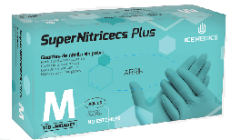GUANTES NITRILO S/POLVO SUPERNITRICECS PLUS PF T.M