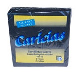 SERVILLETAS 40X40 2C NEGRA