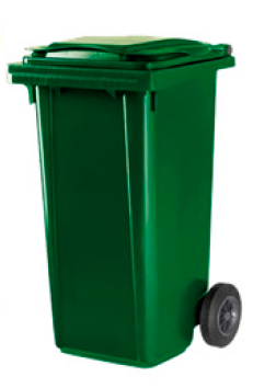 CONTENEDOR 120 L. I.A. VERDE CON TAPA VERDE