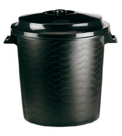 CUBO COMUNIDAD NEGRO CON TAPA 50 L.