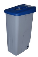 Contenedor Reciclo 110 Lts Abierto Tapa Azul