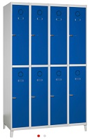 MODULO 4 TAQUILLAS MONOBLOK ST-25/4 PUERTA AZUL RAL 5010