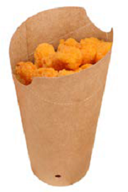 VASO CARTON KRAFT PARA FRITAS 560 ML.