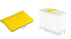 TAPA SOPORTE BOLSA CENTEAL 150 L. AMARILLA