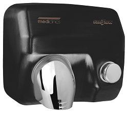 SECAMANOS SANIFLOW PULSADOR ACERO EPOXI NEGRO MATE E05B
