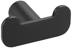 PERCHA BAÑO DOBLE INOX AISI 304 NEGRA MATE AI2318B