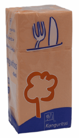 SERVILLETAS KANGURO 40X40 P.P. NARANJA
