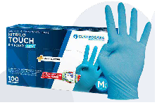 GUANTES NITRILO S/POLVO TOUCH AZUL T.XS 4G