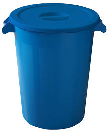 CUBO INSUTRIAL AZUL 100 L. CON TAPA