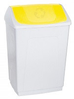 Papelera Tapa Basculante 55lt Amarilla