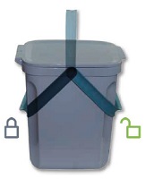 Cubo Orgánico 10 Litros Gris