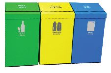 PAPELERA TAPA BASCULANTE 100 L. MOD.571 AMARILLA