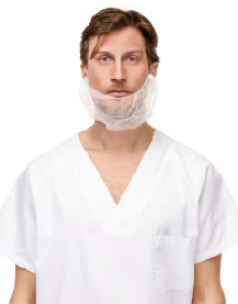 CUBRE BARBA DE POLIPROPILENO BLANCA