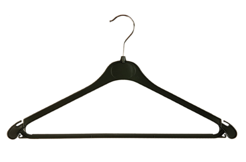 PERCHA PLASTICO NEGA