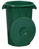 CUBO IND. VERDE 100 LTS C/TAPA