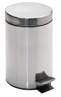 PAPELERA C/PEDAL INOX PLATEADO 20 L.