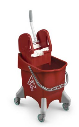 Cubo Pile 30L rojo con prensa roja