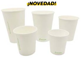 VASO PAPEL COMPOSTABLE BLANCO 4OZ. 120ML