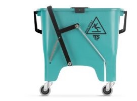 CUBO SQUIZZY VERDE 15 LTS C/RUEDAS Y PRENSA