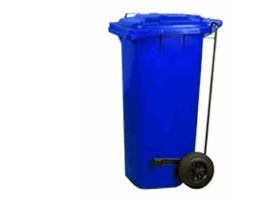 CONTENEDOR IND.C/PEDAL 120LT AZUL
