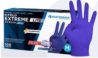 Guantes Nitrilo Sin Polvo Azul Extreme Lite T.XL