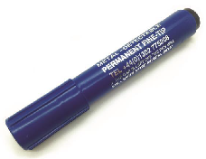 ROTULADOR PERMANENTE PUNTA FINA DETECTABLE METALES/RAYOS X CUERPO AZUL/TINTA NEGRA