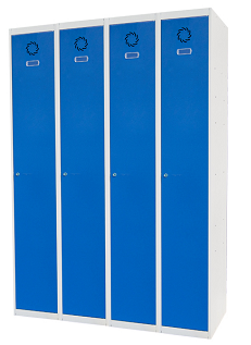MODULO 4 TAQUILLAS ECOV-30/4 PUERTA AZUL RAL 5010 C/REF. Y AT