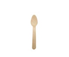 CUCHARA MADERA POSTRE 125MM