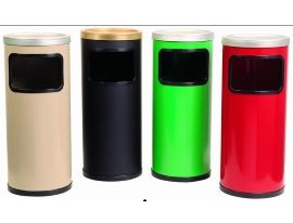 PAPELERA CENICERO ALUZINC MOD.210 NEGRO