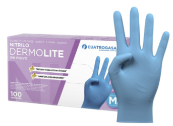 Guantes Dermolite Azul T.G