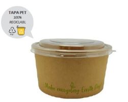 ENSALADERA + TAPA PET KRAFT 1000ML