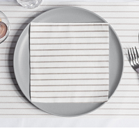 SERVILLETAS 40X40 DRYLACE COSTA NOVA BLANCA+GRIS PARDO