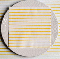 SERVILLETAS 40X40 DRYLACE COSTA NOVA BLANCO+AMARILLO