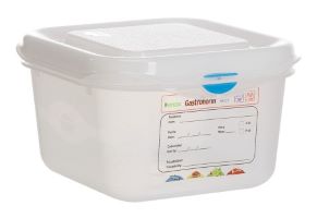 RECIPIENTE GASTRONORM TRANSP.C/TAPA 1/6 1 LT.