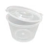 SALSERO PP INYECTADO C/TAPA BISAGRA 120ML 4 OZ TRANSP.