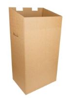 PAPELERA RECICLAJE DE CARTON 37,3X27,3X72 CM MARRON