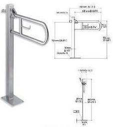 Barra g.vert. C/Pie BGC710CS inox s