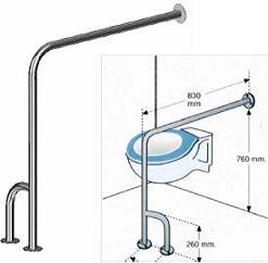 Barra Apoyo P/S AV50830 inox brillo