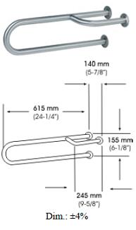 Barra izquierda BFI600CS inox sat.