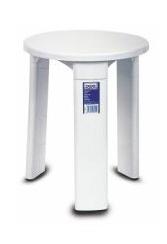 Taburete blanco baño 3 patas