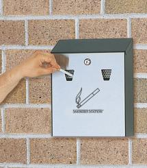 Cenicero pared R1012SS negro/inox