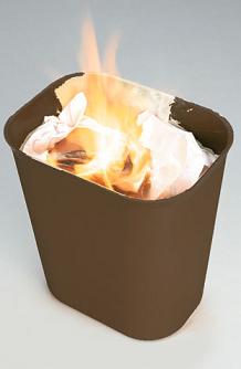 Papelera ignífuga 26,5L 2543 negra