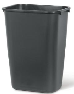 Papelera rectangular 39L 2957 negra