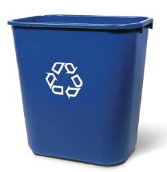 Papelera rectangular 26,6L 2956 azul