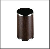 Papelera 10L 107 Madera aro cromo